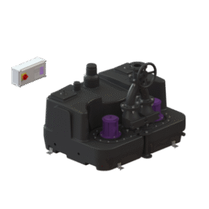 450 L lift. stat. Duo, SPF 4500-S3, Cast-iron shut-off val