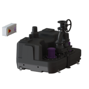 450 L lift. stat. Duo, SPF 5500-S3, Cast-iron shut-off val