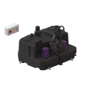 450 L lift. stat. Duo, SPF 3000-S1, Cast-iron shut-off val