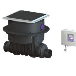 Otomatik Geri Akış Vanası DN 100, Zemin Betonu Montajı, Siyah Kapaklı