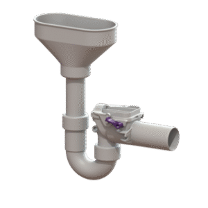 Backwater Valve Staufix Siphon, DN 50, Inlet funnel, Type 5